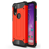 Military Defender Tough Shockproof Case for Motorola One Vision - Red